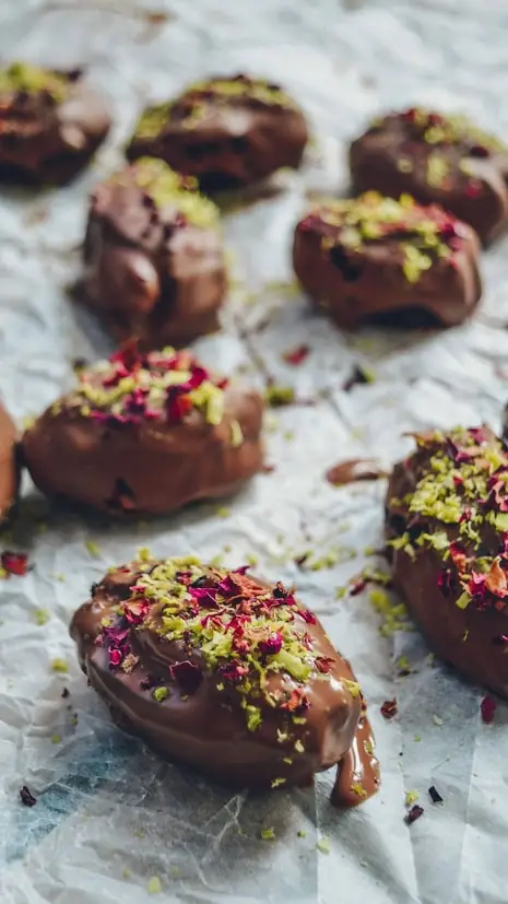 Chocolate-coated dates